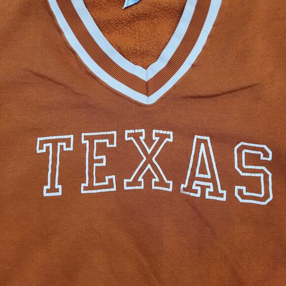Vintage 80s Texas Ringer Sweatshirt Womens Large 23x23 Boxy - Picture 3 of 13